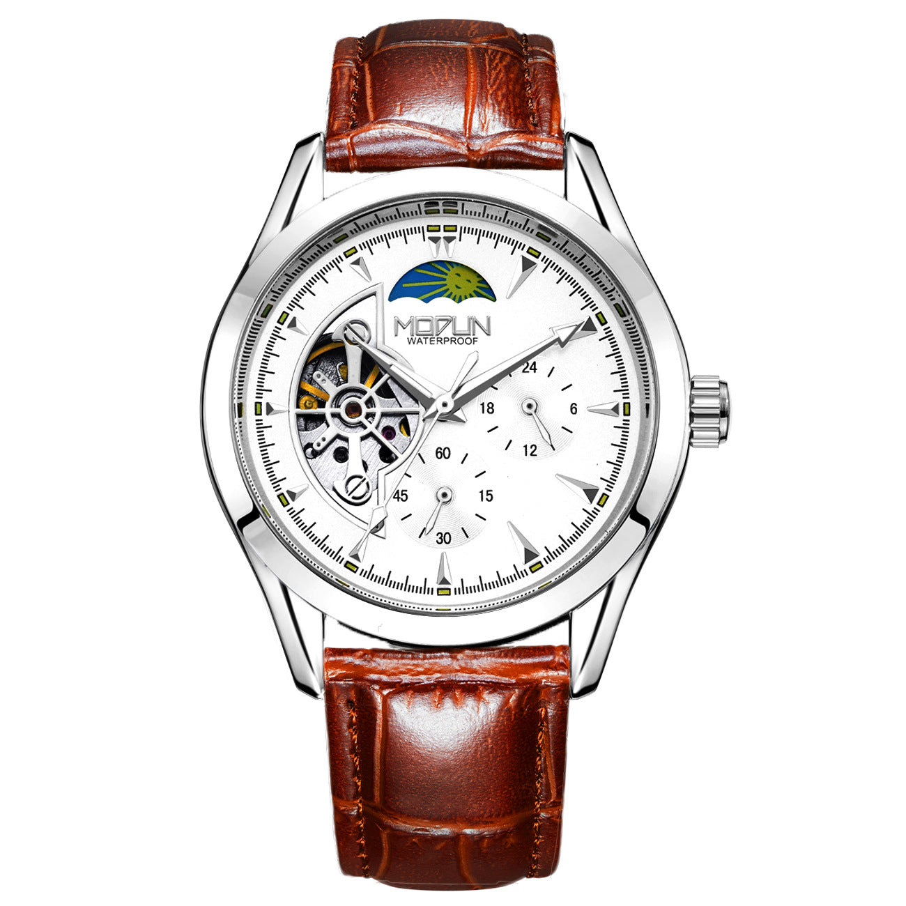 Men's Automatic Tourbillon Mechanical Watch with Luminous Design