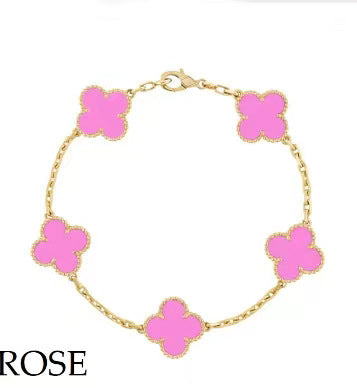 High-End Four Leaf Clover Bracelet in Titanium Steel