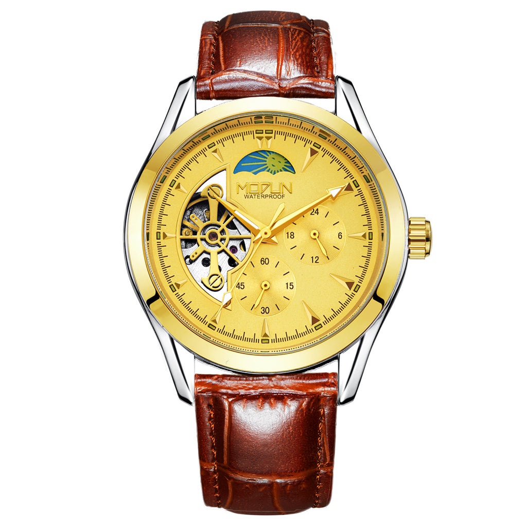 Men's Automatic Tourbillon Mechanical Watch with Luminous Design