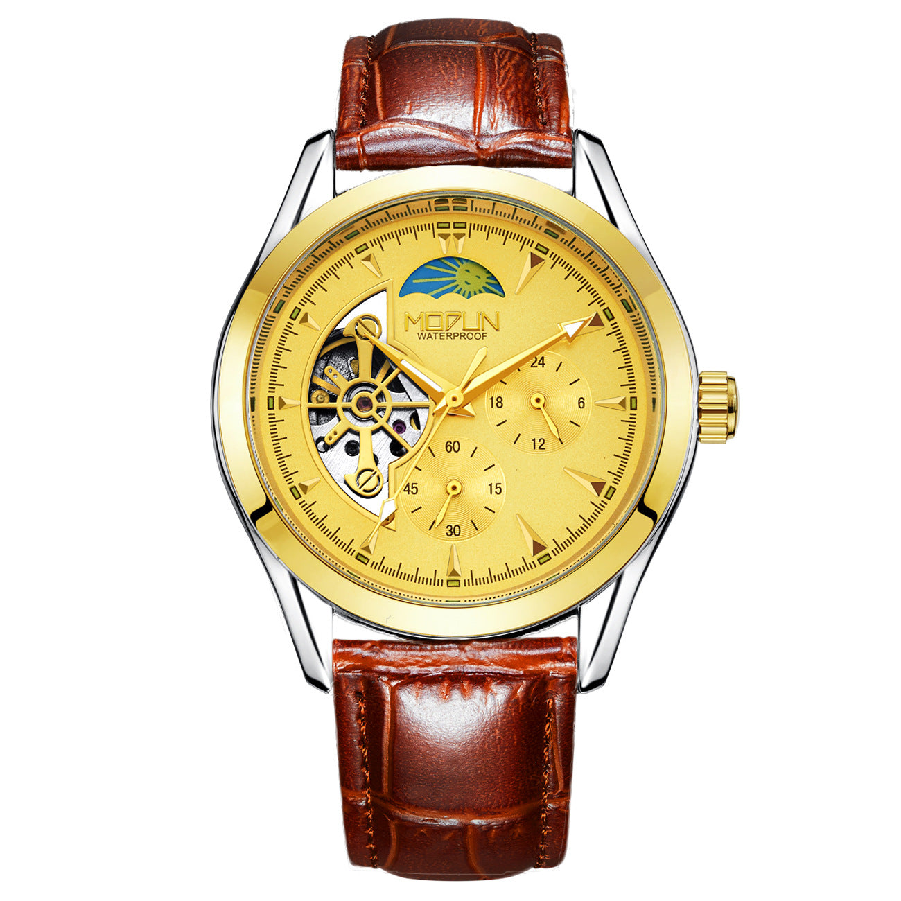 Men's Automatic Tourbillon Mechanical Watch with Luminous Design