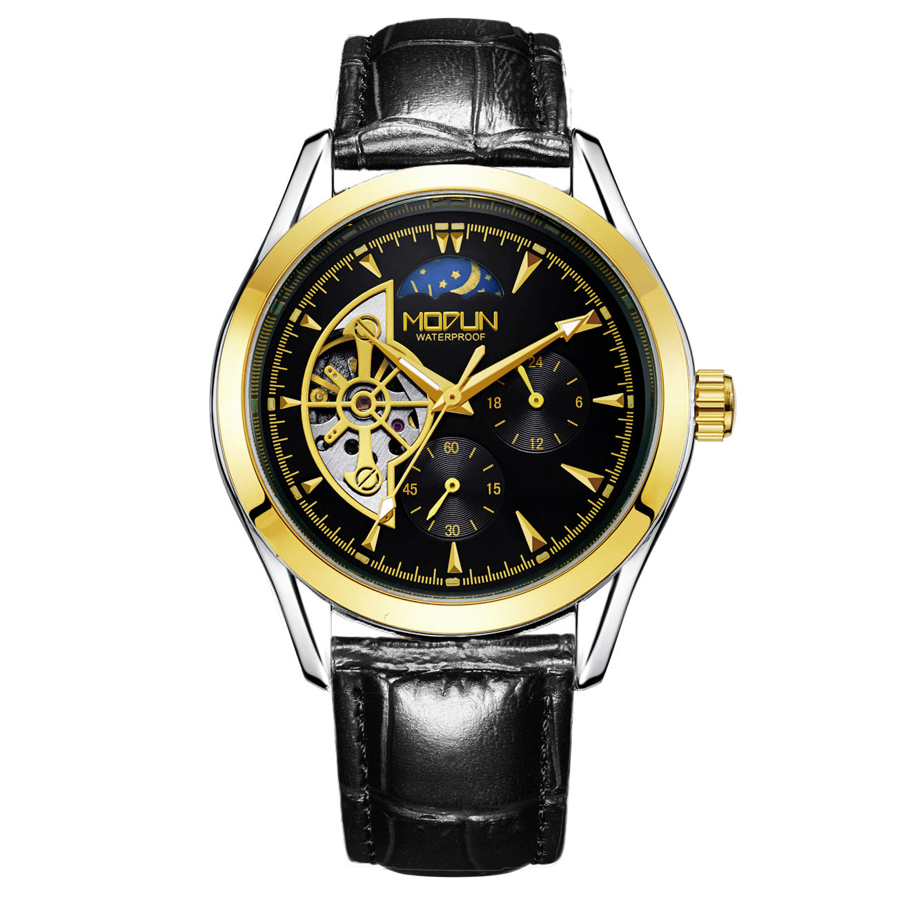 Men's Automatic Tourbillon Mechanical Watch with Luminous Design