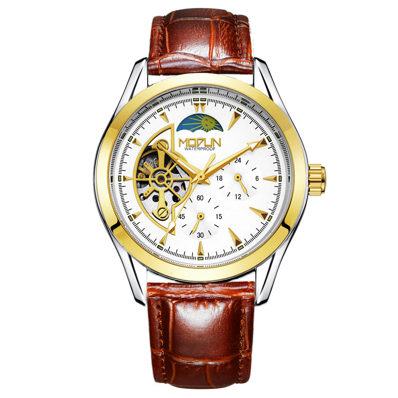 Men's Automatic Tourbillon Mechanical Watch with Luminous Design